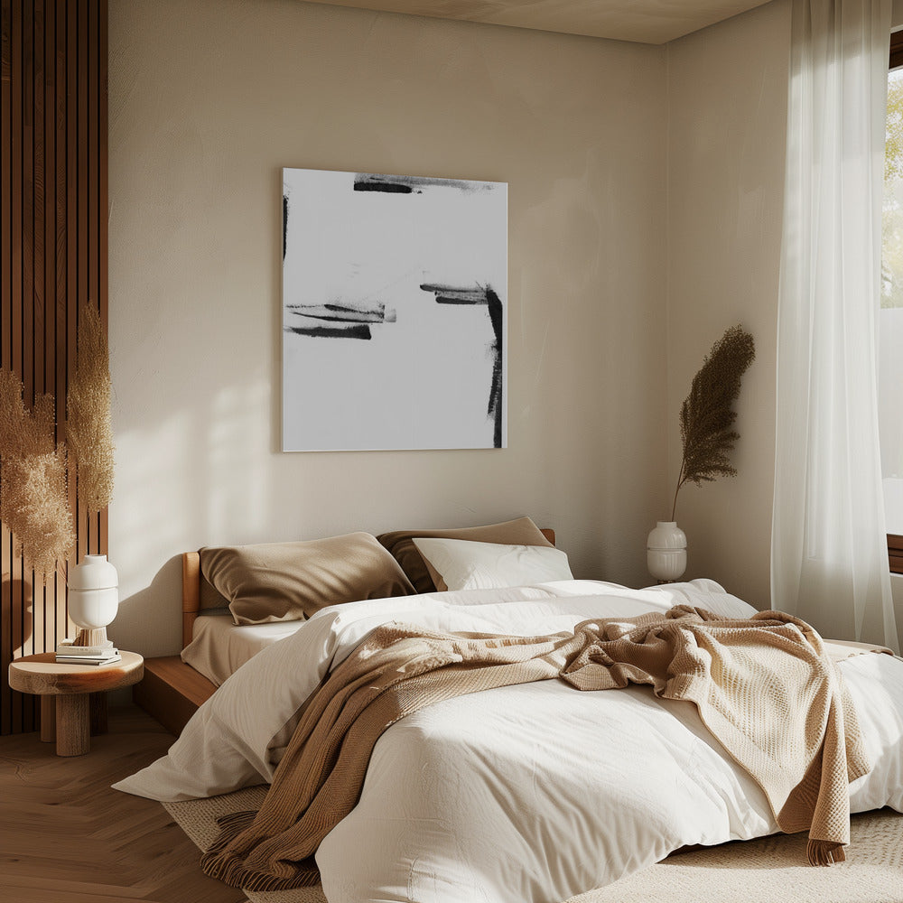 Minimal Black and White Abstract 1 | Canvas