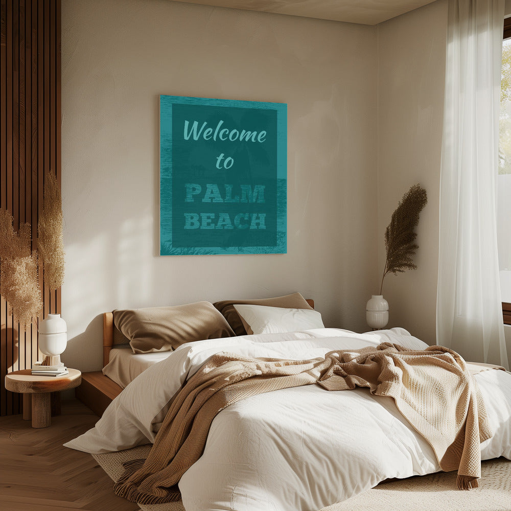 Willkommen in Palm Beach | Leinwand