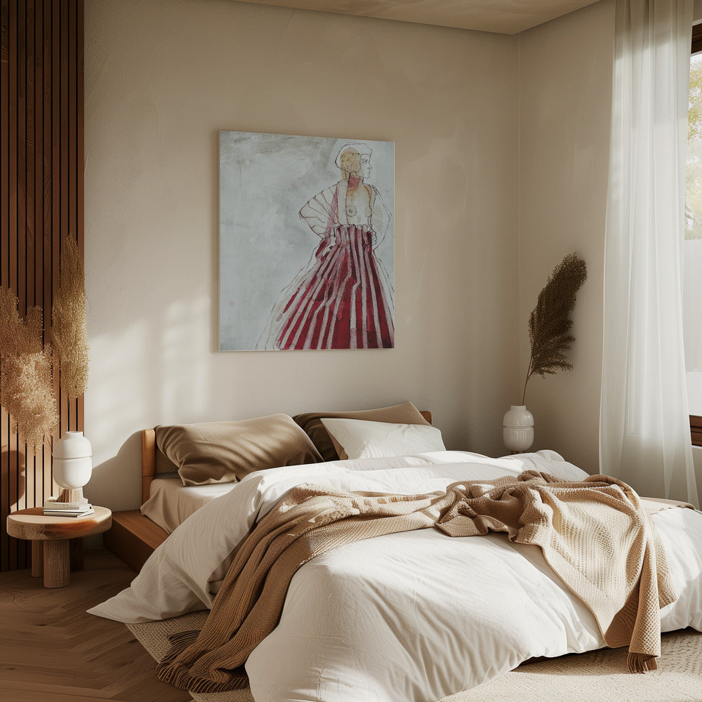 Frau in Rot | Leinwand