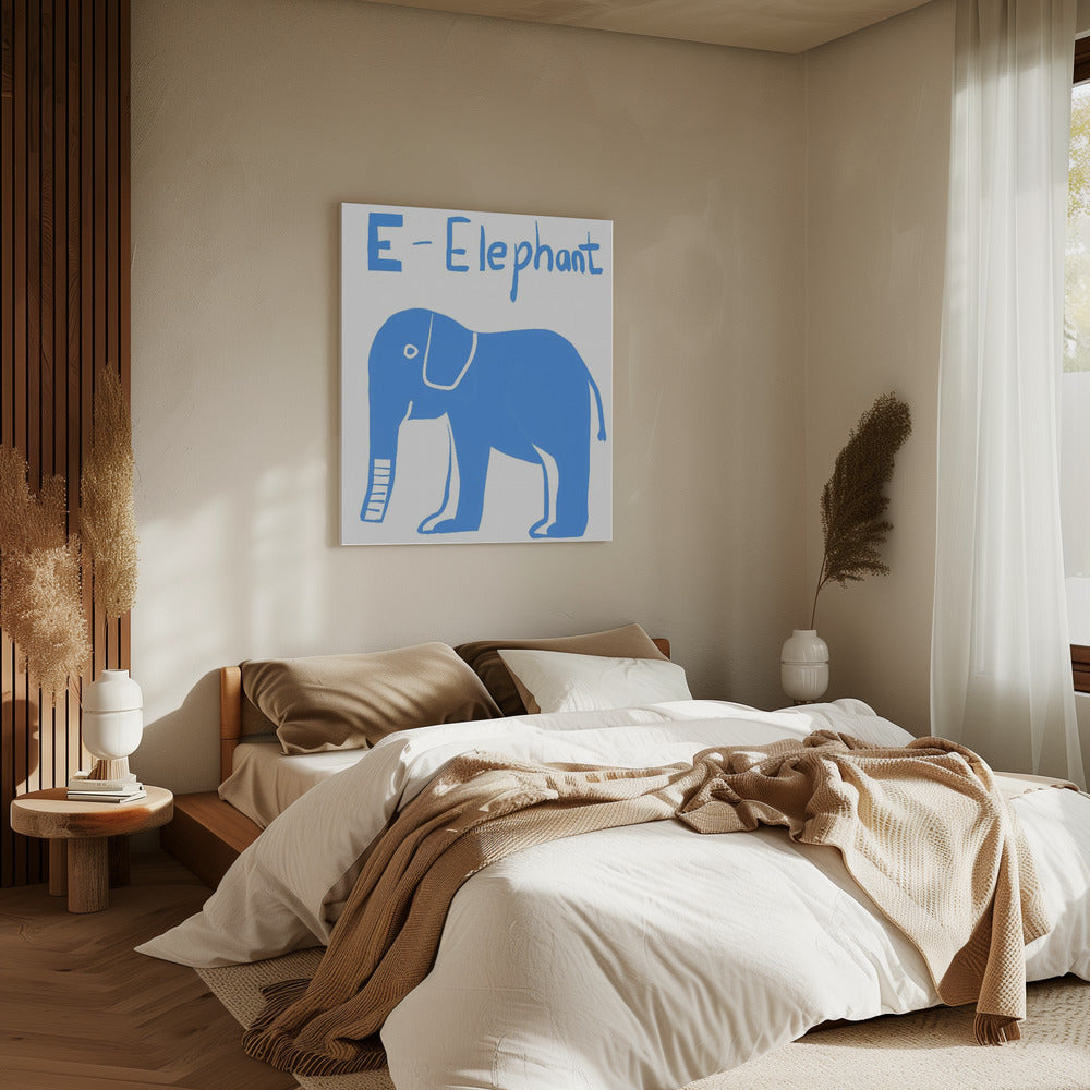 Großer blauer Elefant | Leinwand