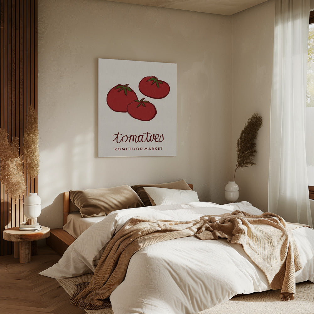 Food Art - Tomaten Rom Lebensmittelmarkt | Leinwand