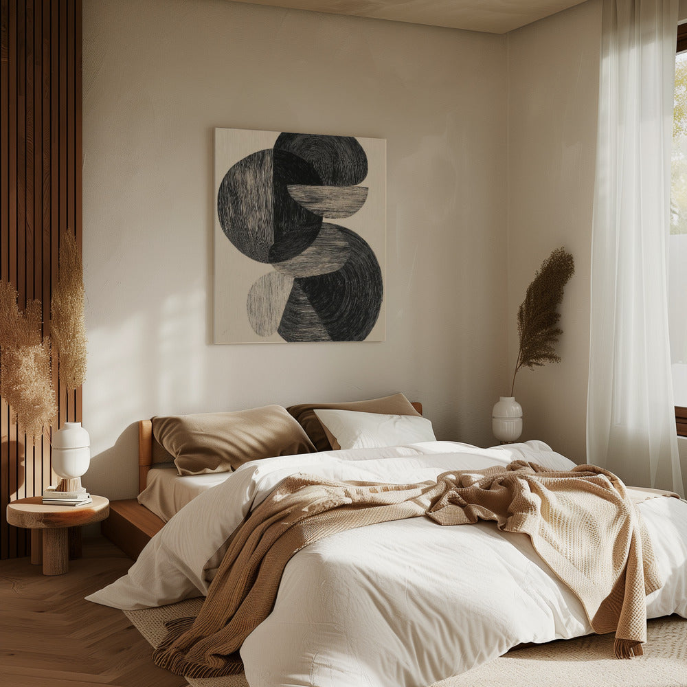 Schwarzes Freeform | Leinwand