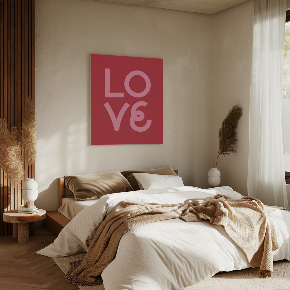 Liebe Rot | Leinwand