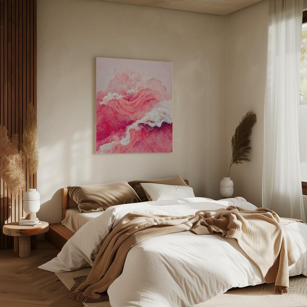 Purpurrote Wellen fließen | Leinwand