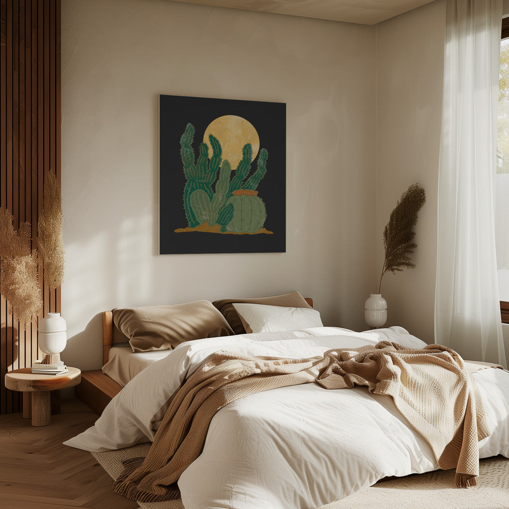 Moderne Americana und Kaktus | Leinwand