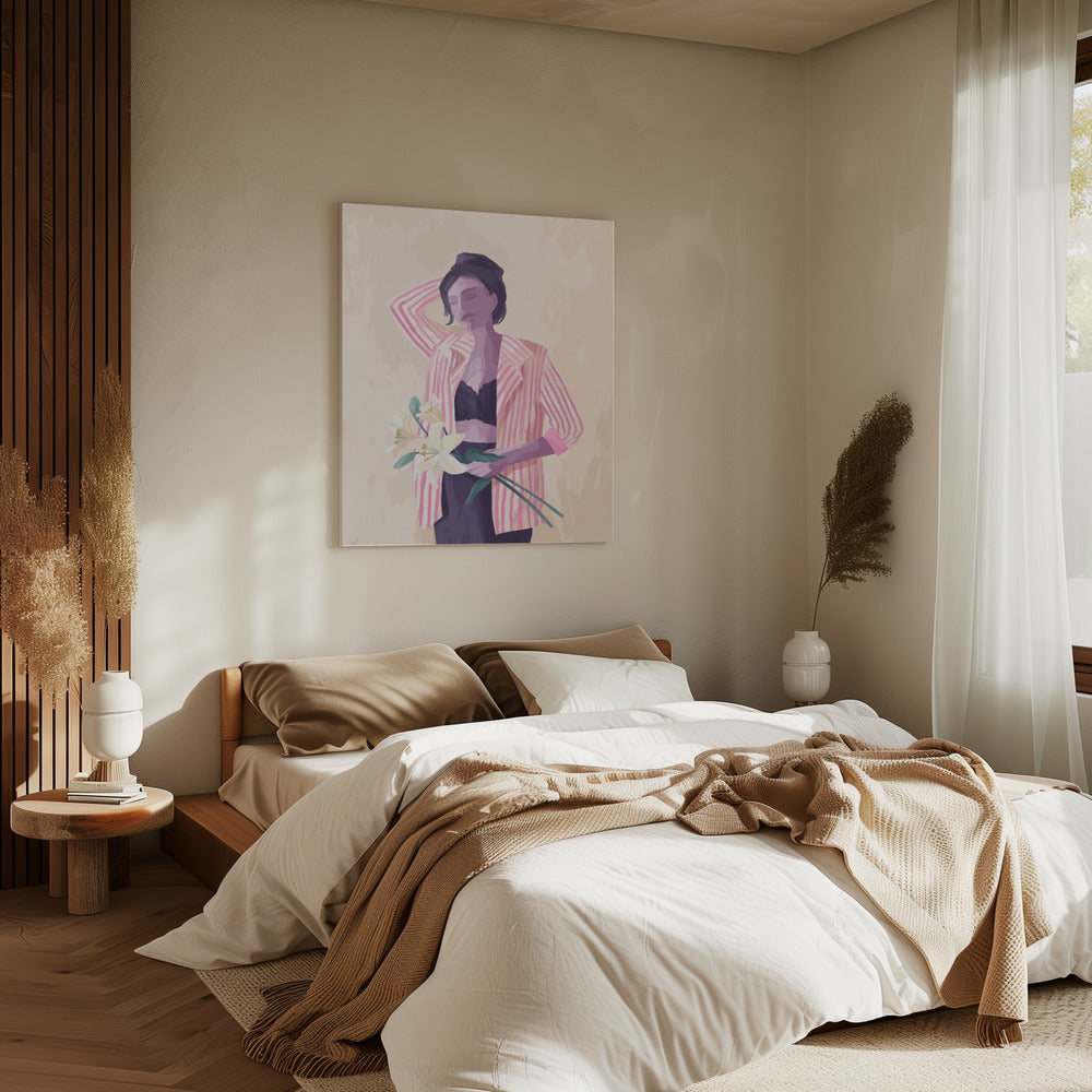 Lilly in einer Jacke | Leinwand