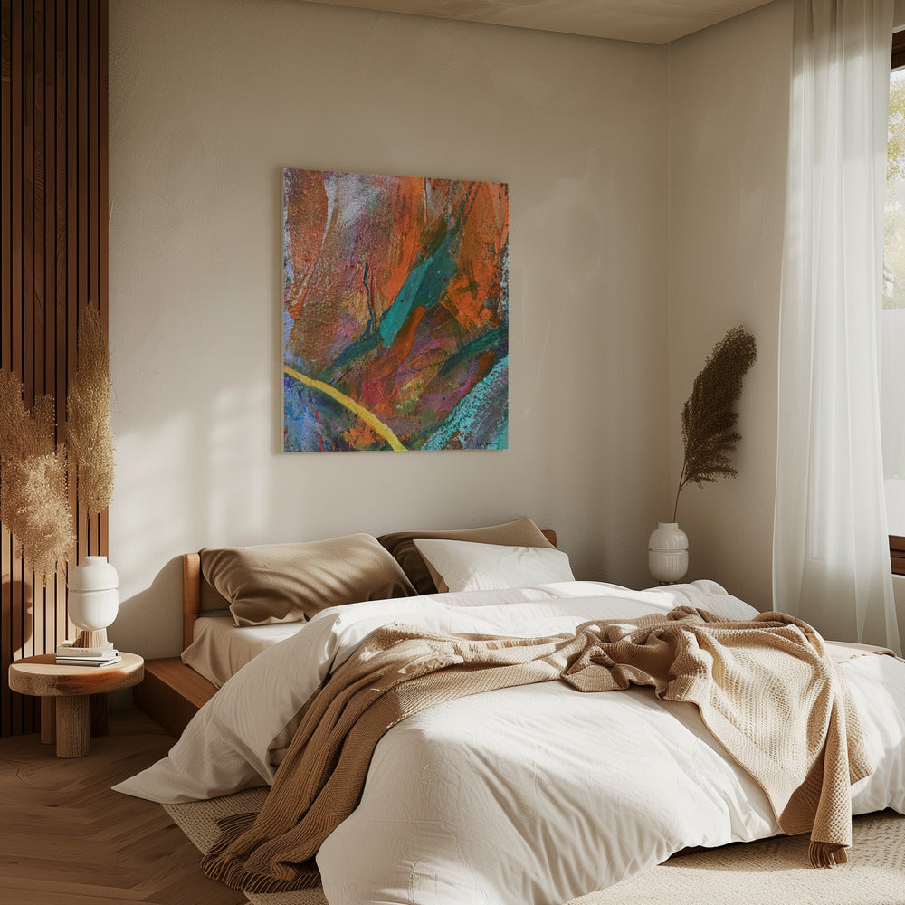 Lebendiges expressionistisches Orange | Leinwand