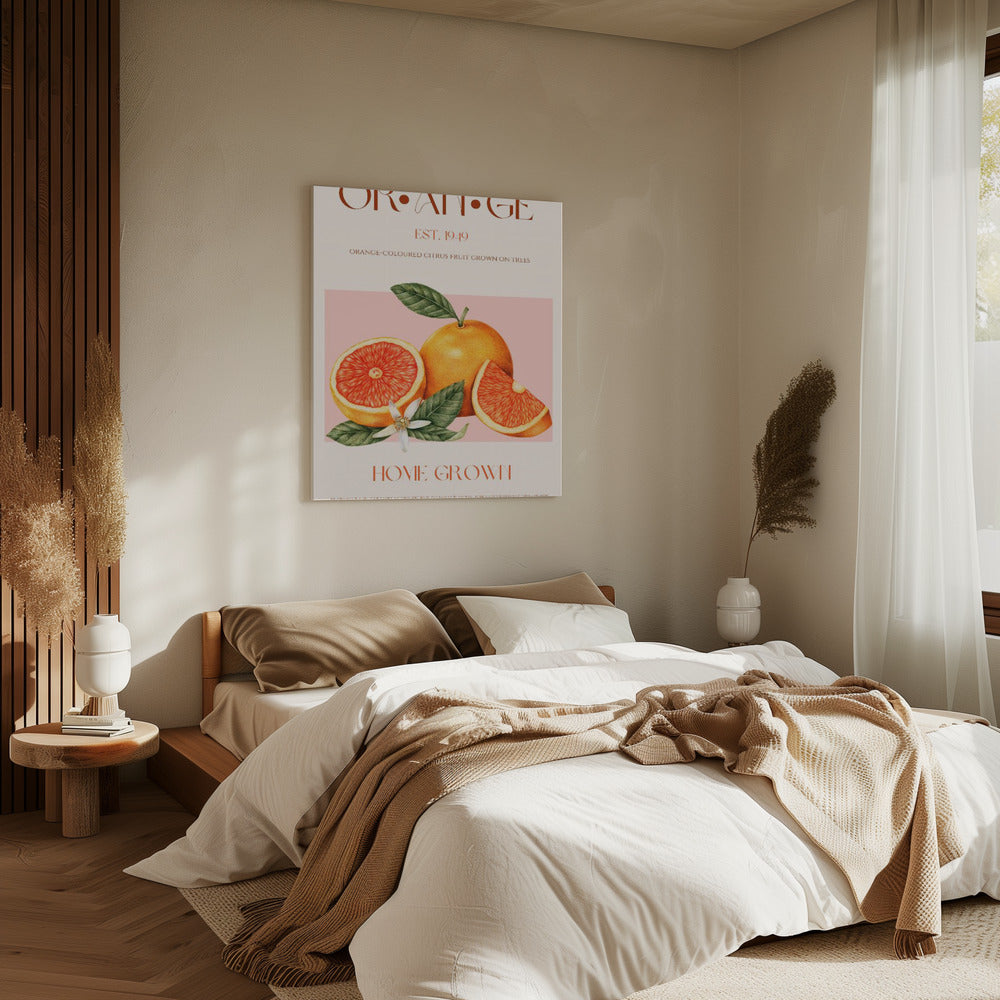 Vintage-Thema mit leuchtenden Orangen | Leinwand