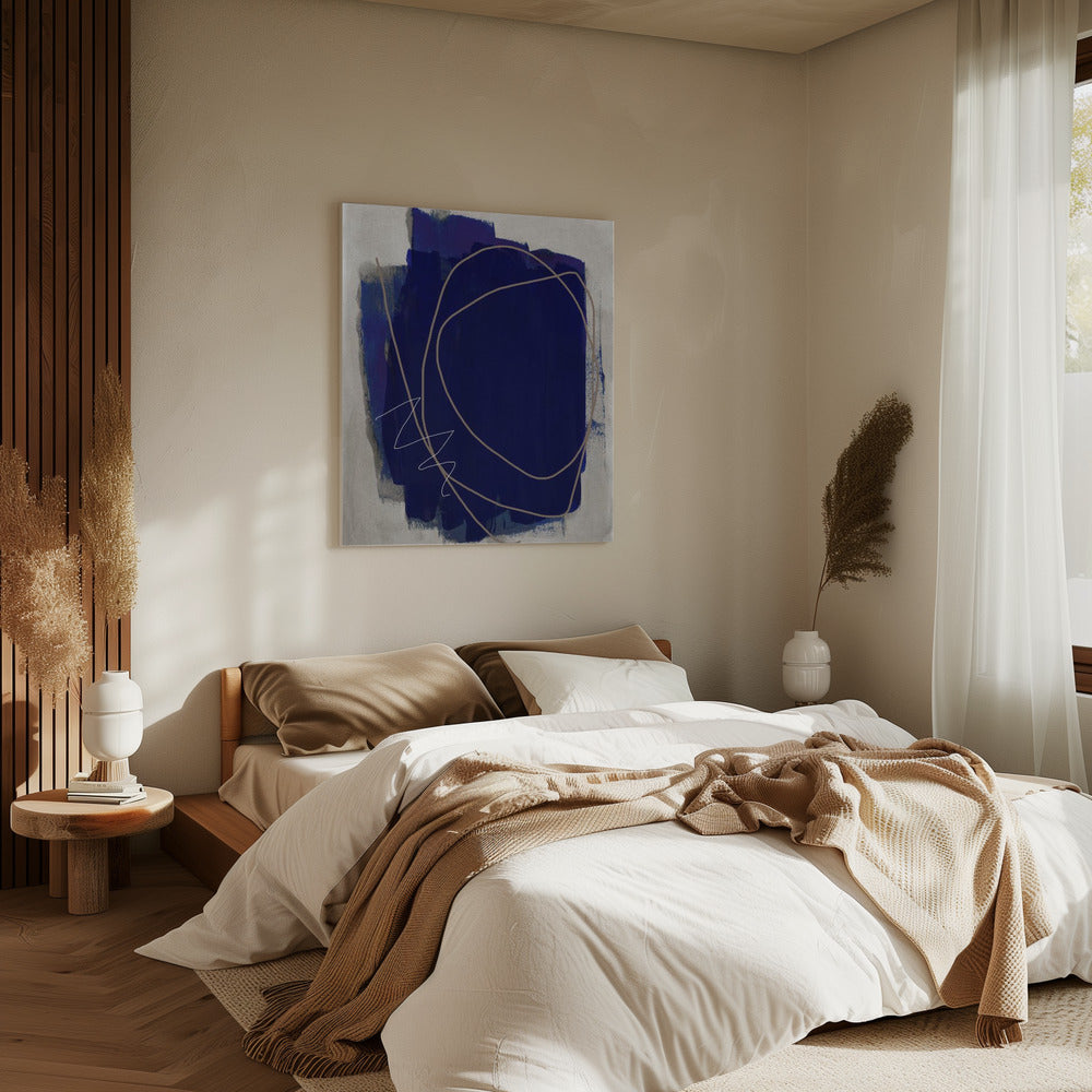 Blaue Striche 5 | Leinwand