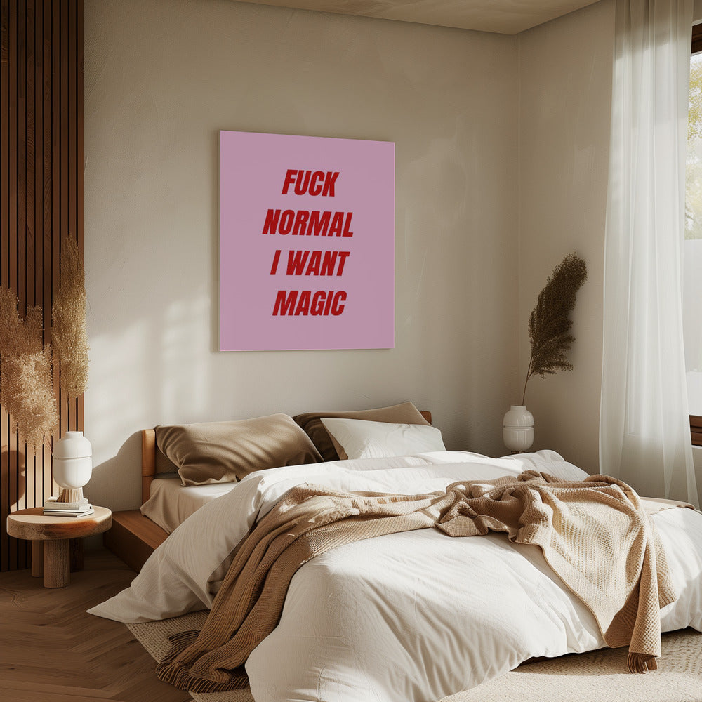 Fette rote Typografie | Leinwand