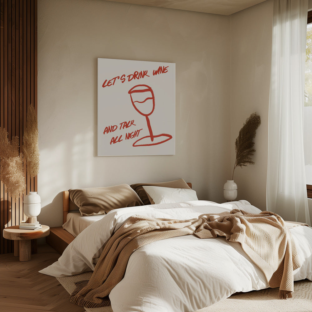 Wein &amp; Worte entspannen | Leinwand