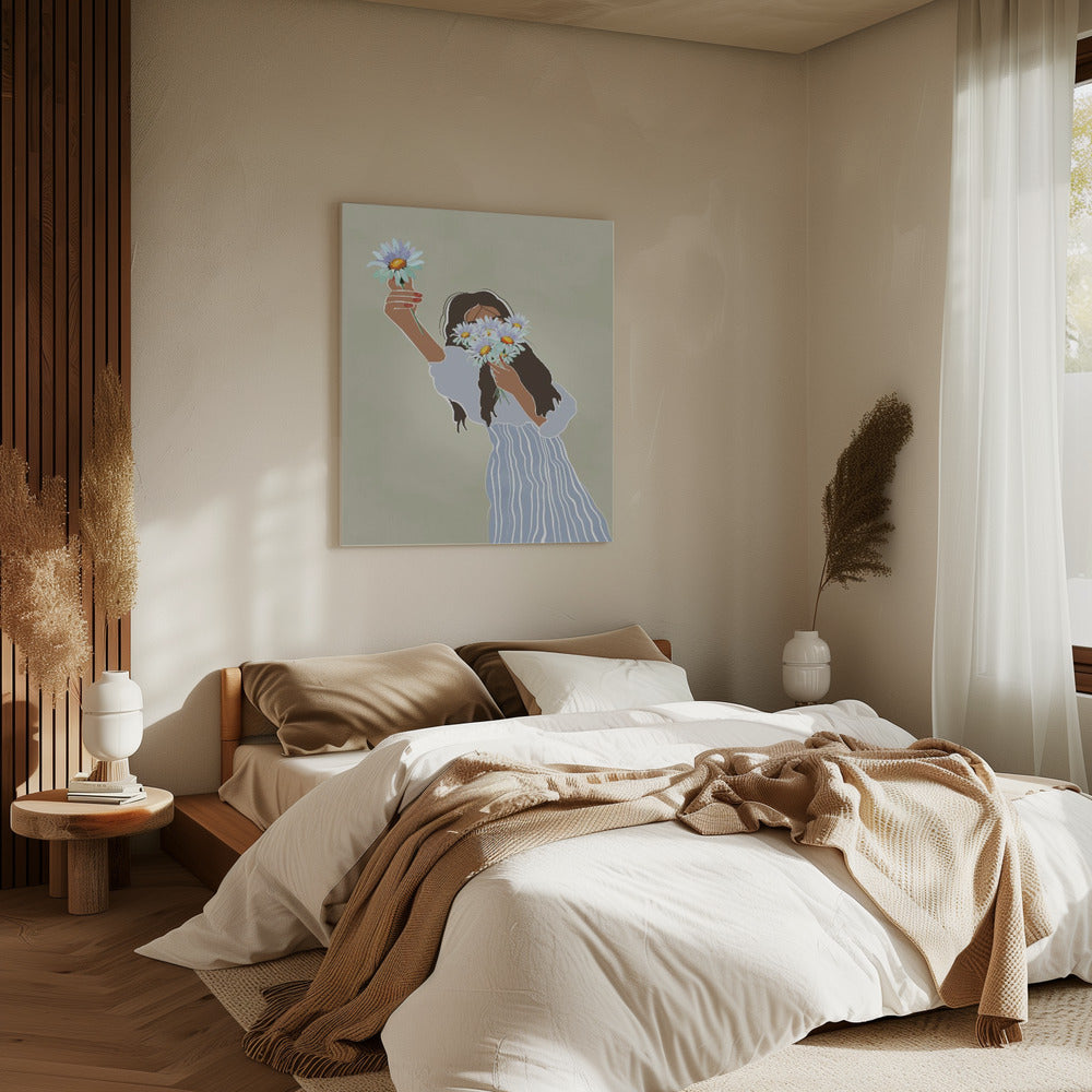 Ein Strauß Gänseblümchen | Leinwand
