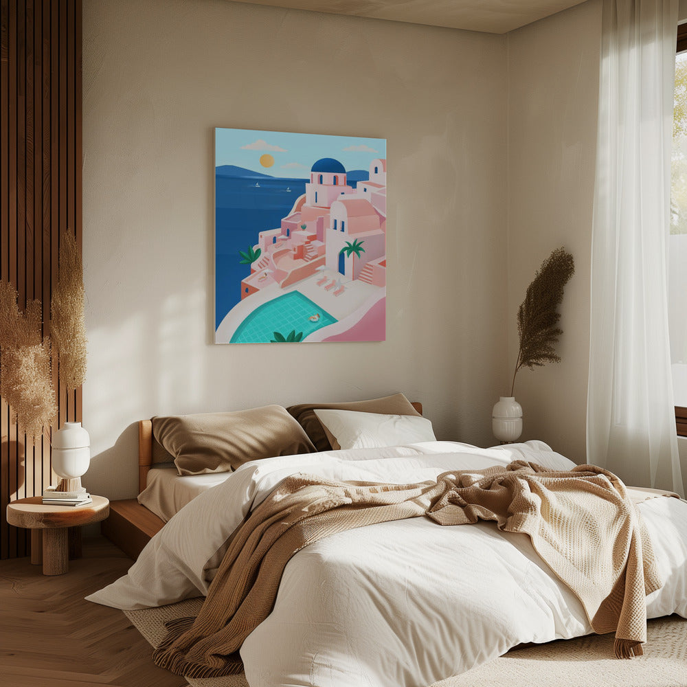 Ruhige mediterrane Küstenszene | Leinwand