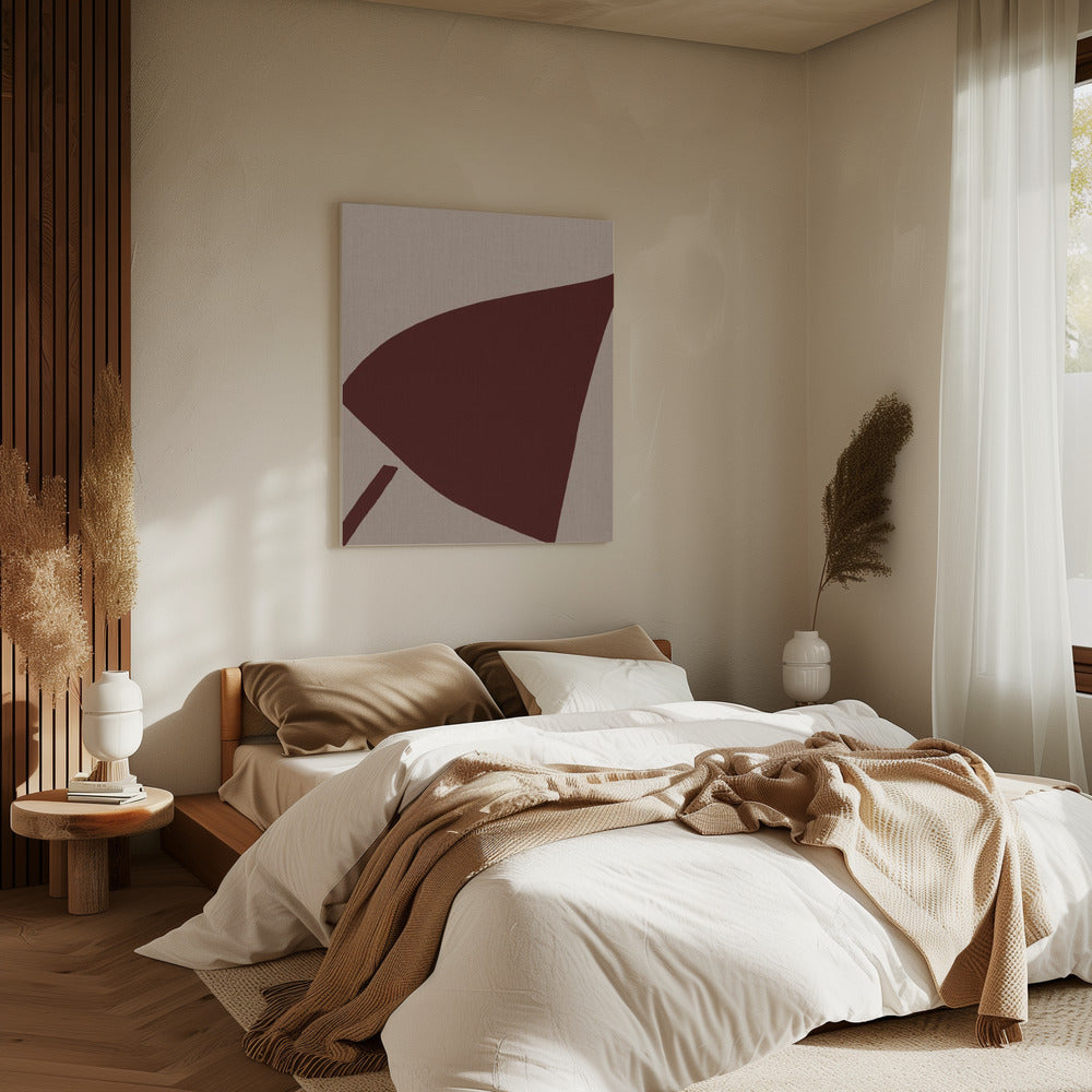 Rote geometrische Komposition | Leinwand