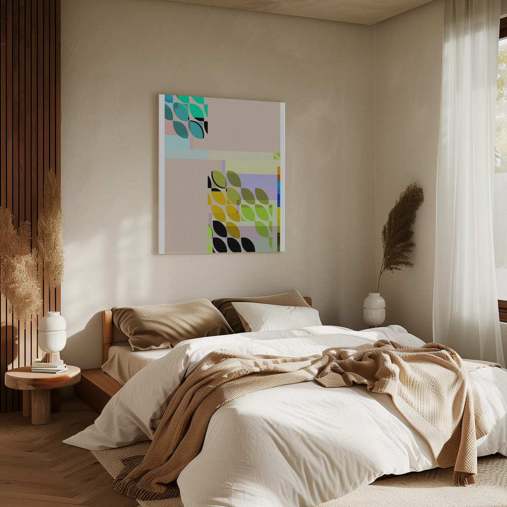 Bunte blattähnliche Formen | Leinwand