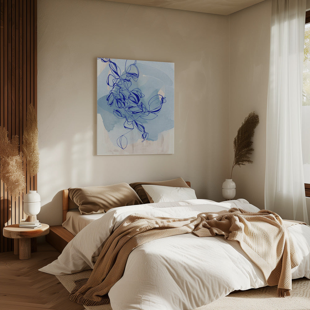 Blaue Weinrebe Eleganz | Leinwand