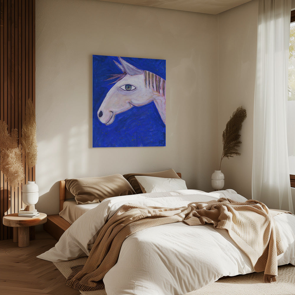 Träume von Pferden Leuchtendes Blau | Leinwand