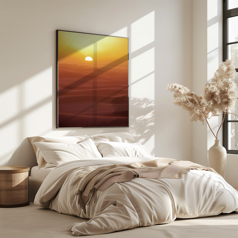 Sonnenuntergang über den Dünen | Poster