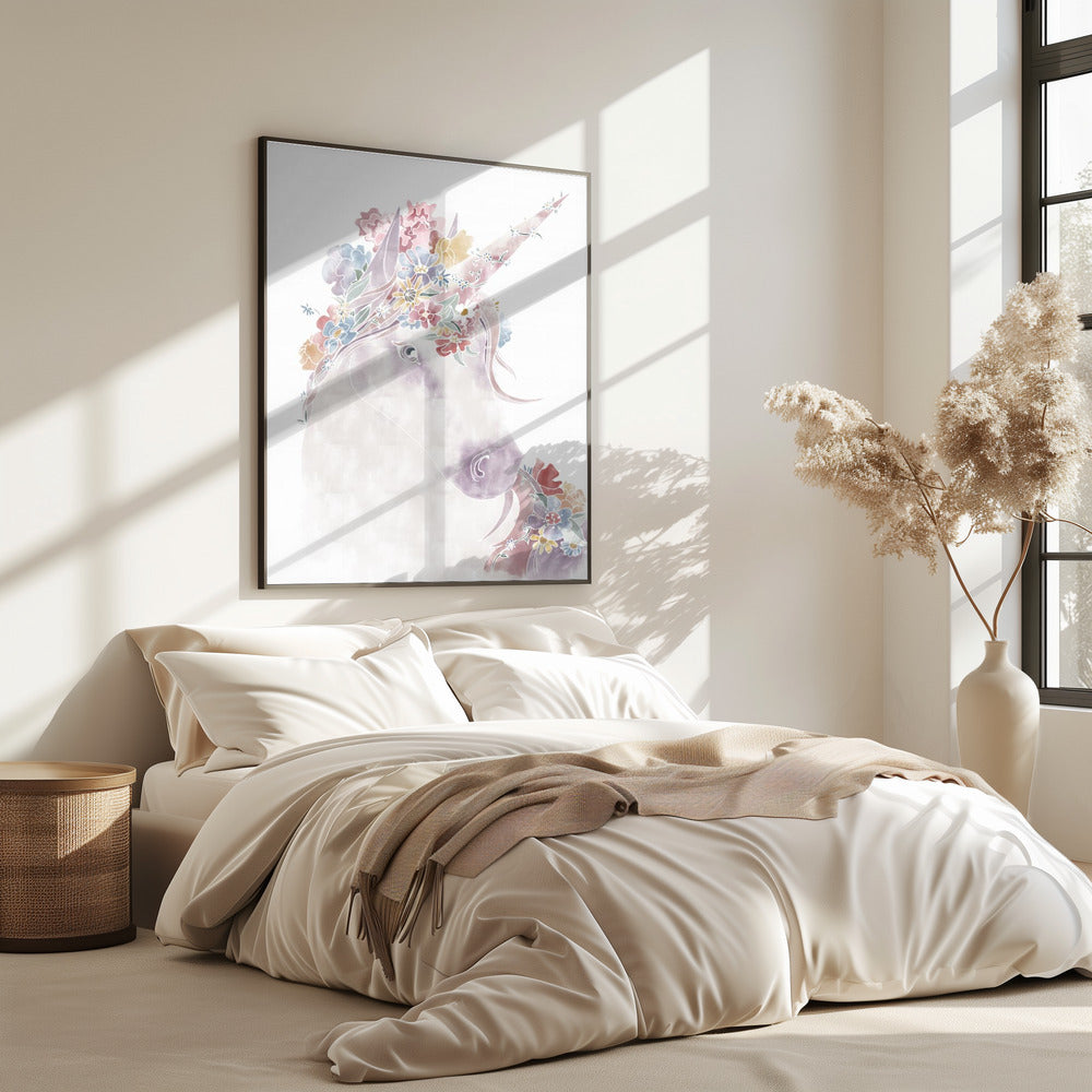Einhorn Blumen | Poster