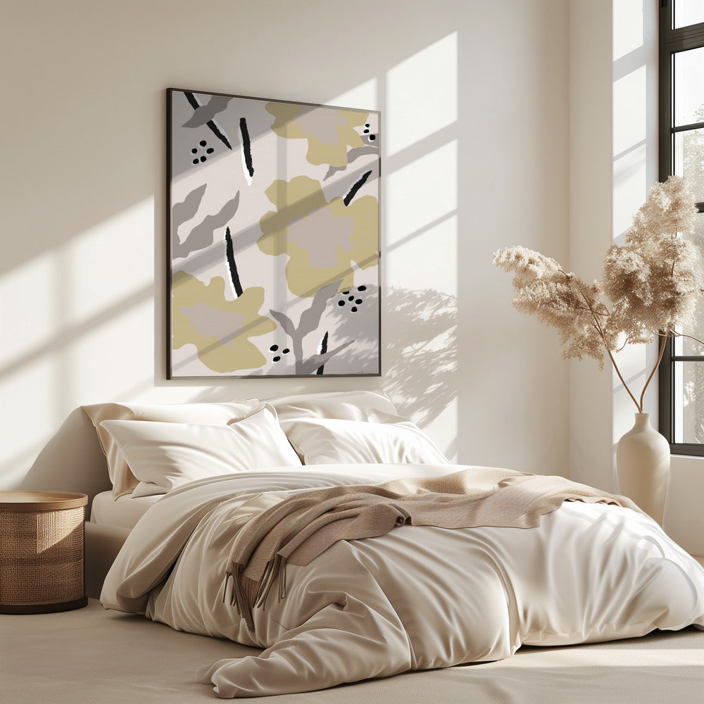 Beige Blumen | Poster