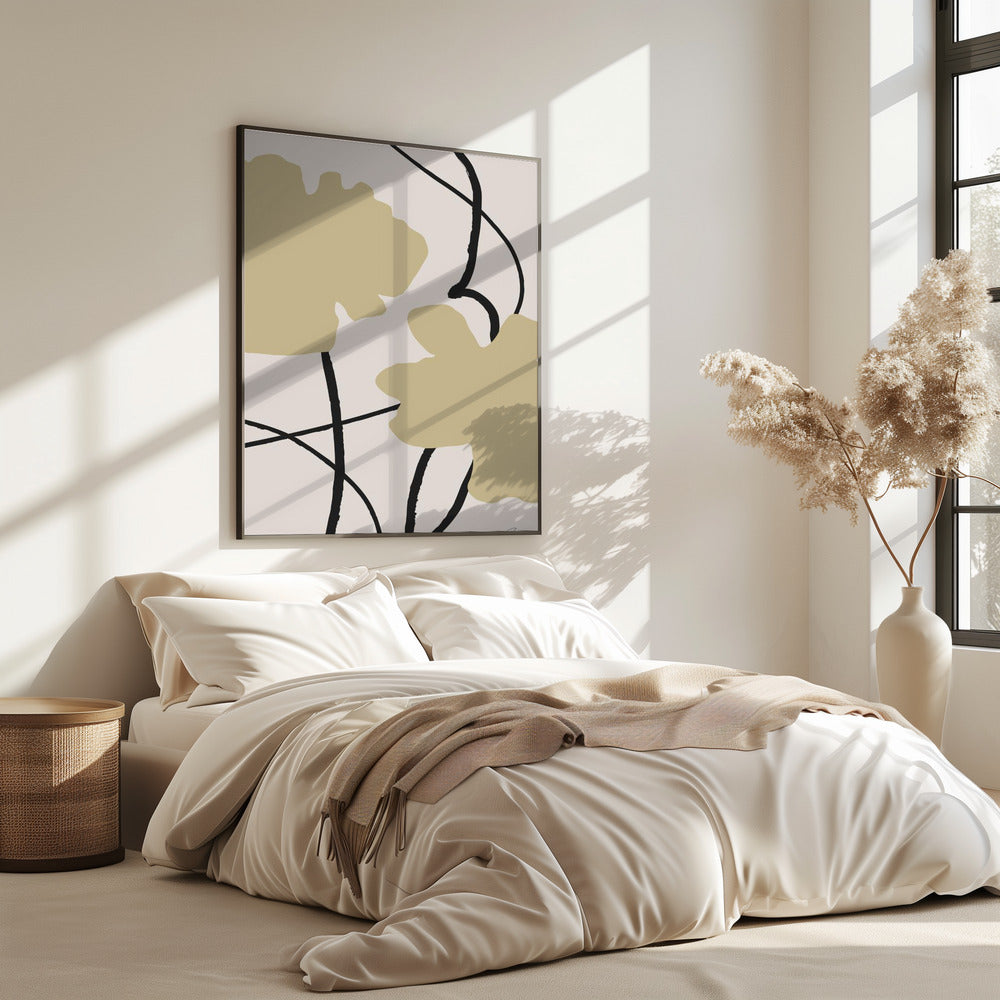 Beige Blumen 02 | Poster