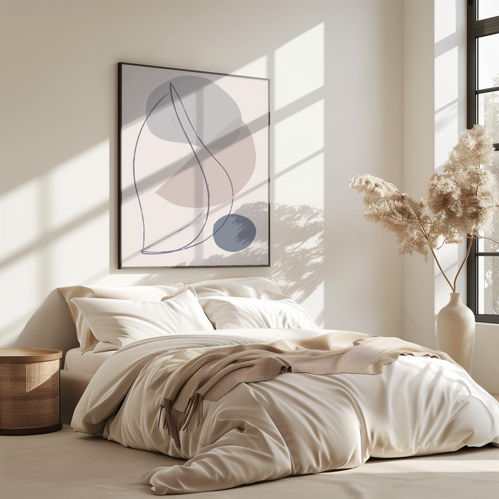 New Shapes Blau Nr. 1 | Poster