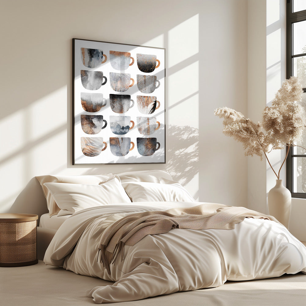 Verträumte Kaffeetassen | Poster