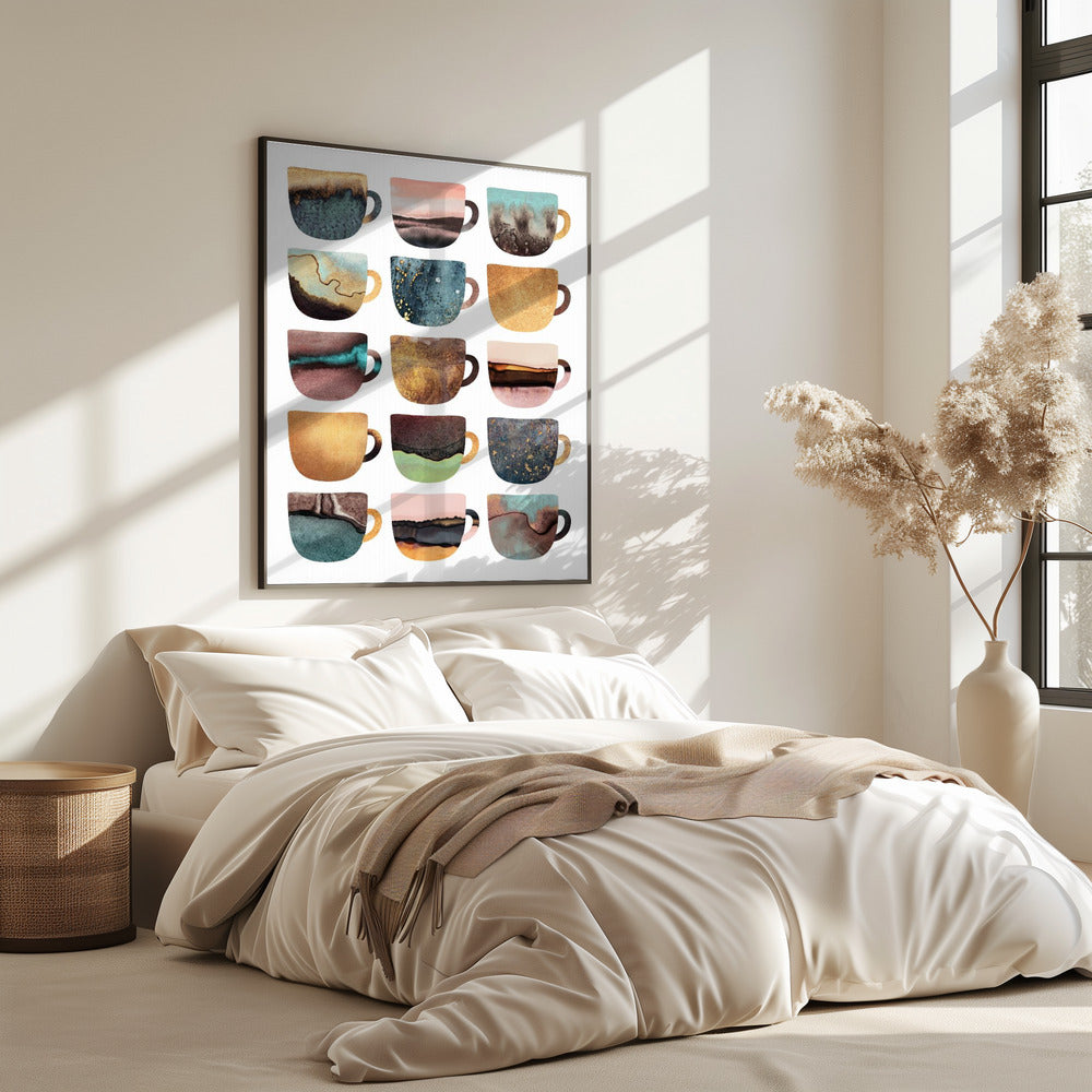 Erdige Kaffeetassen | Poster