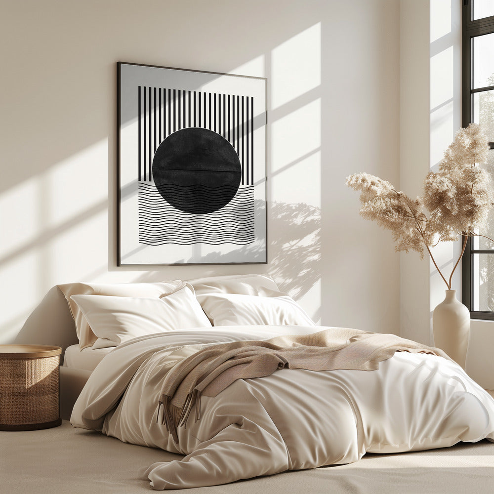 Monochrome Sonnenfinsternis | Poster
