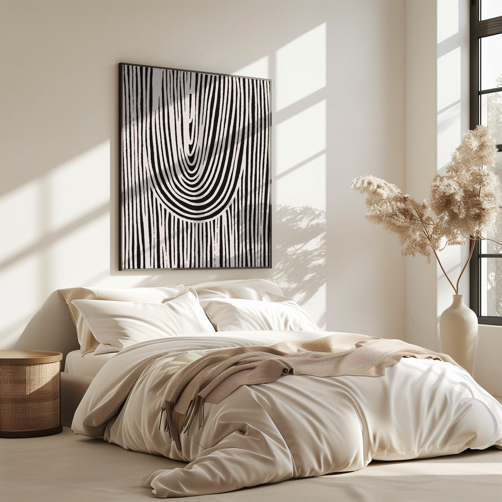 Curved Stripes Flow | Poster