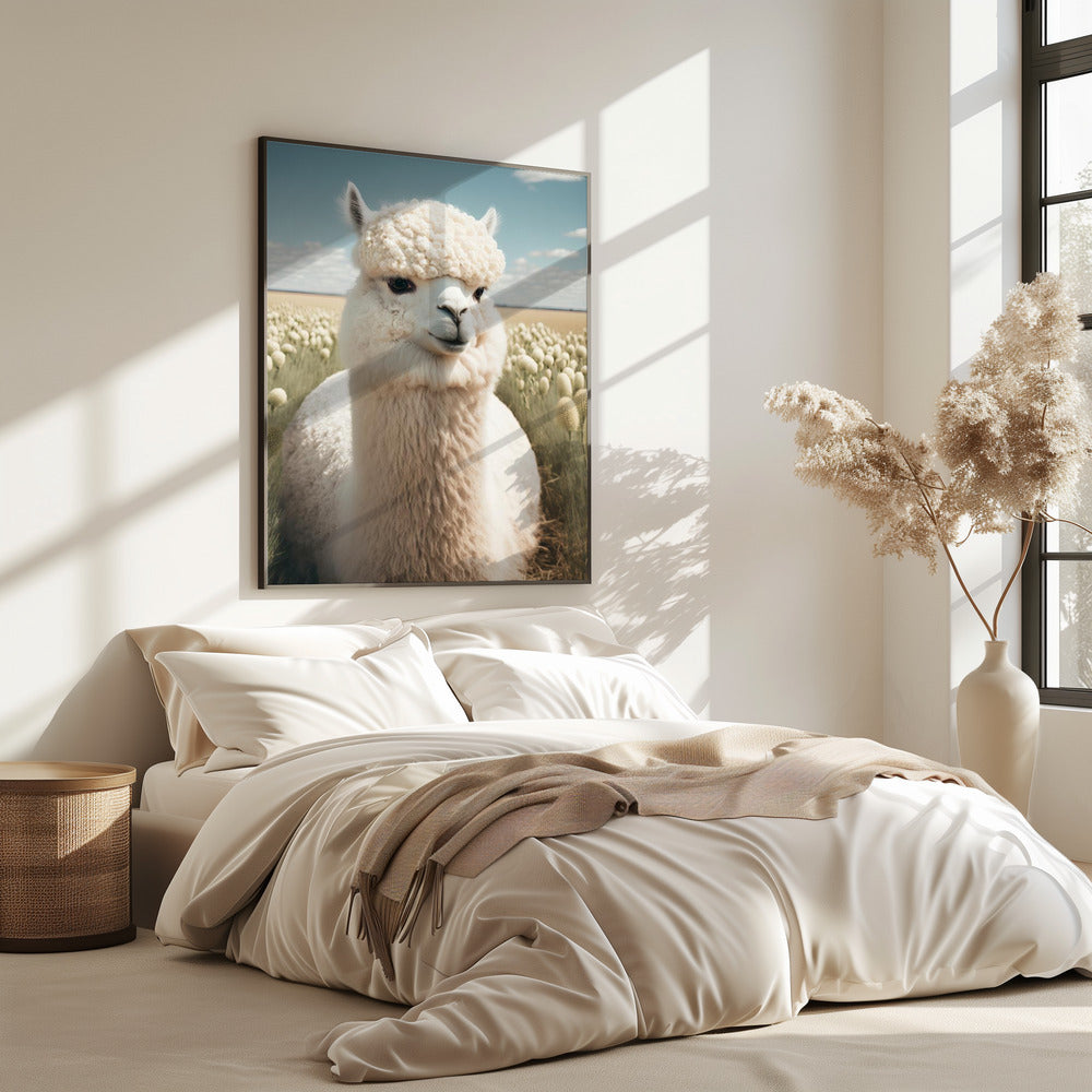 Lama in Blüte | Poster