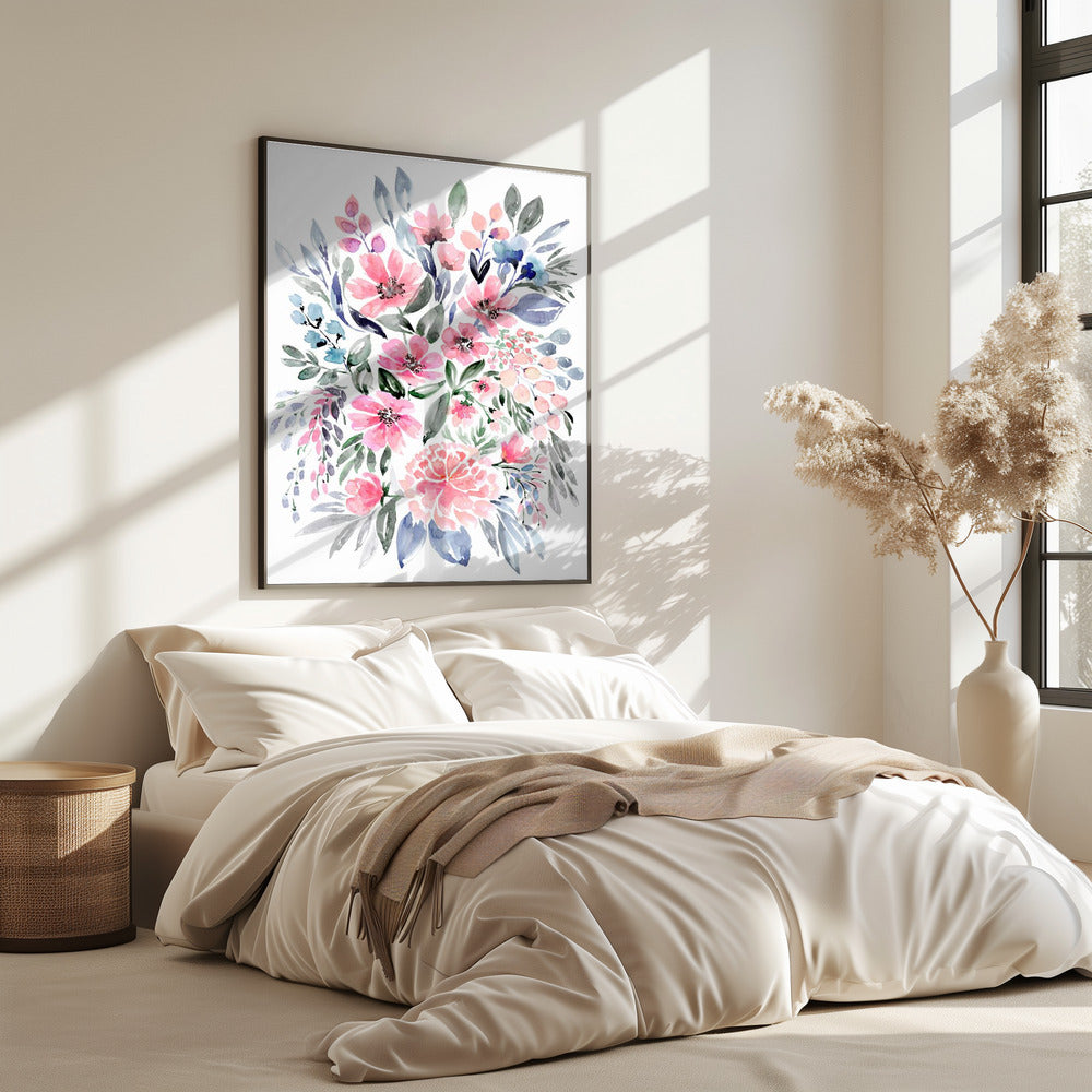 Clara Aquarellstrauß | Poster