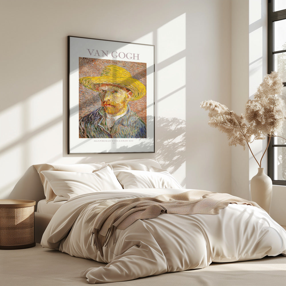 Selbstporträt mit Strohhut | Poster