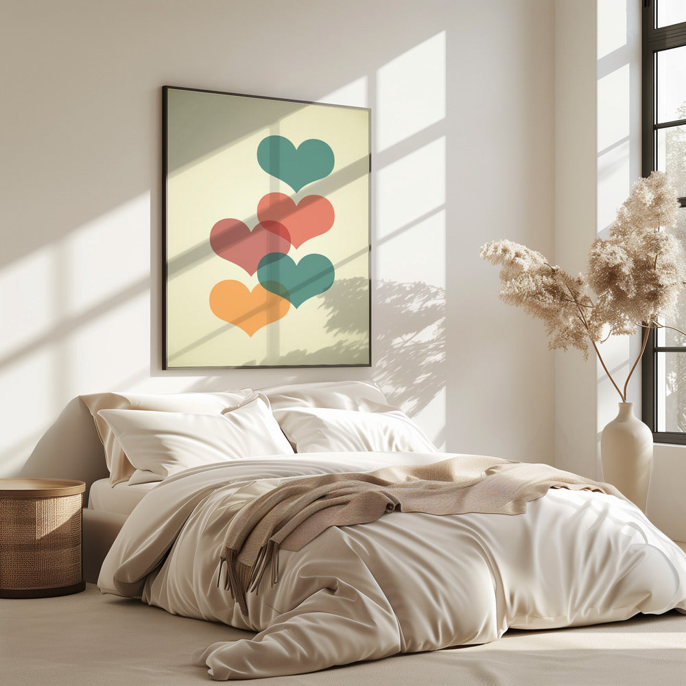 Herzen aus der Mitte des Jahrhunderts I | Poster