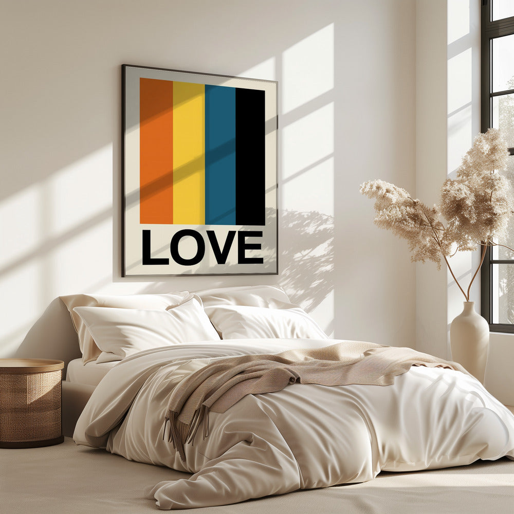 Retro-Streifen LOVE Sundaze | Poster