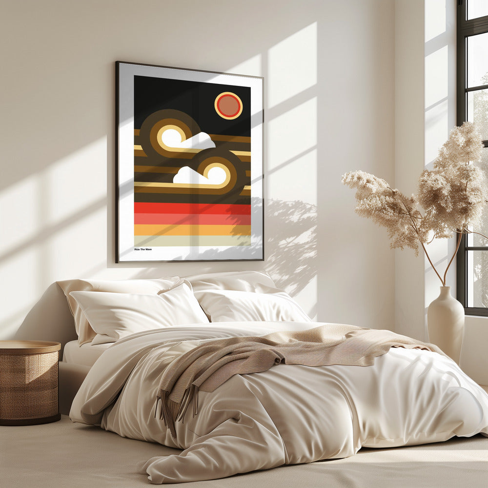 Sonnenuntergang auf der Welle | Poster
