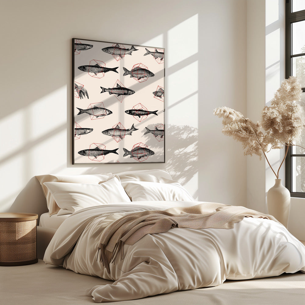 Fische in der Geometrie Nr. 4 | Poster