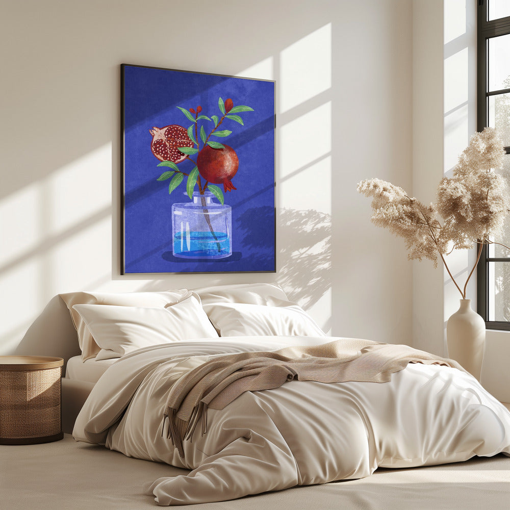 Granatapfel in Vase | Poster