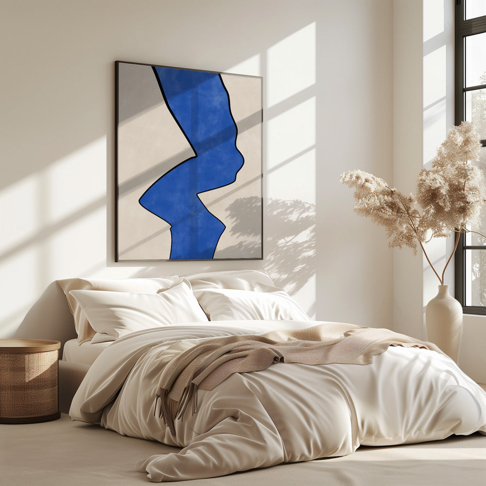 Kräftige blaue Kontur | Poster