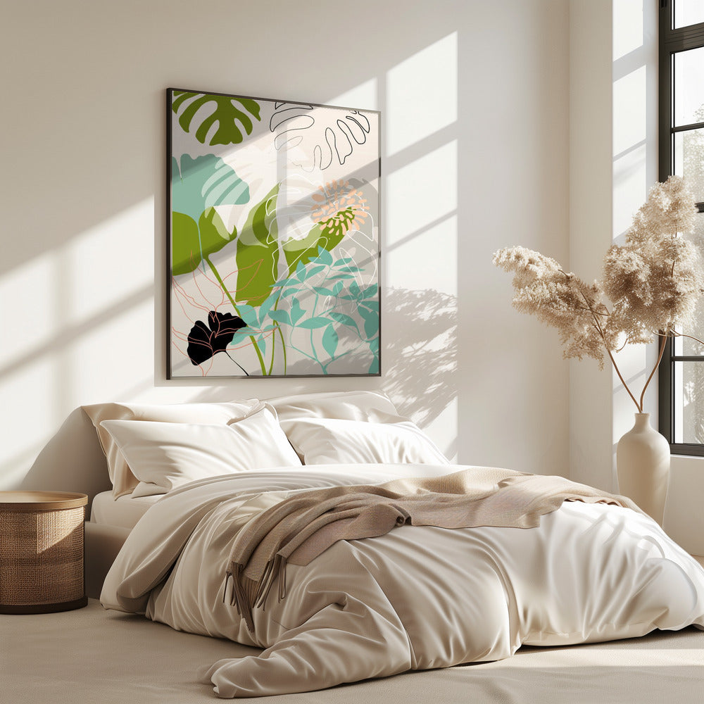 Leaves Line Boho3 Kopie | Poster