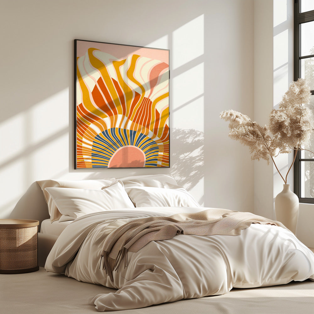 Regenbogen Plus Formen Blau Senf12 | Poster