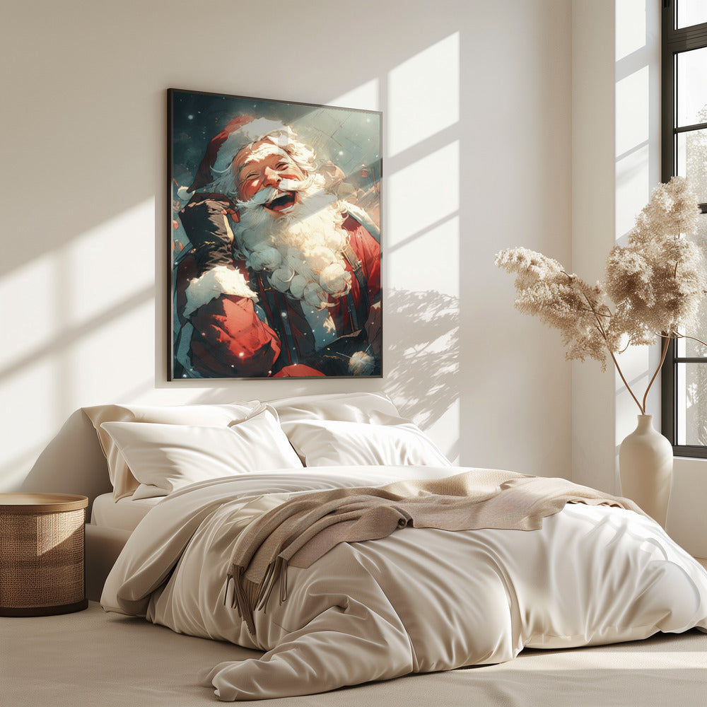 Fröhlicher Weihnachtsmannruf | Poster
