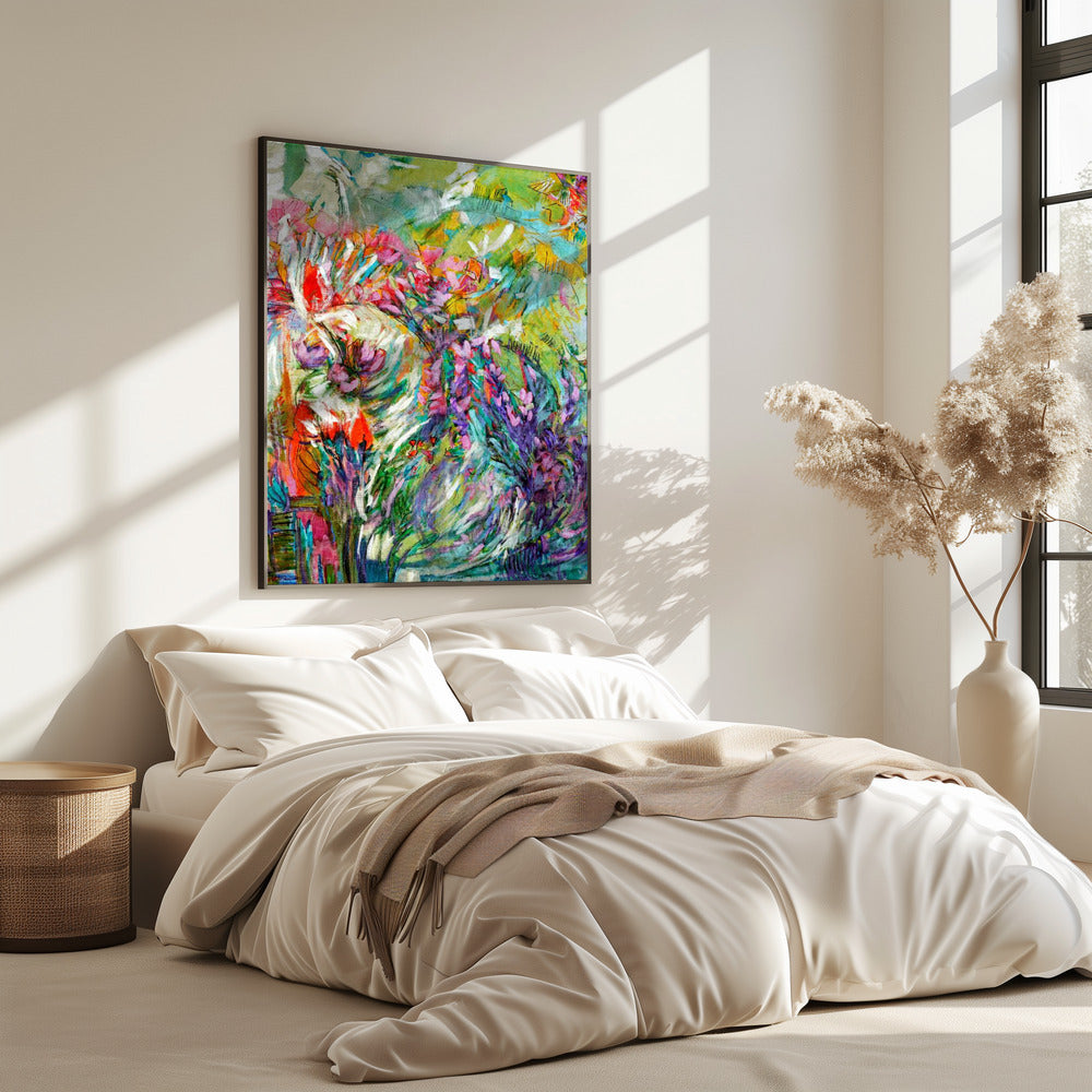 Pink Blossoms Abstract | Poster