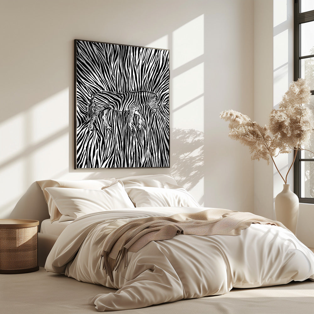 Afrikanisches Zebra gestreifte Tarnung | Poster