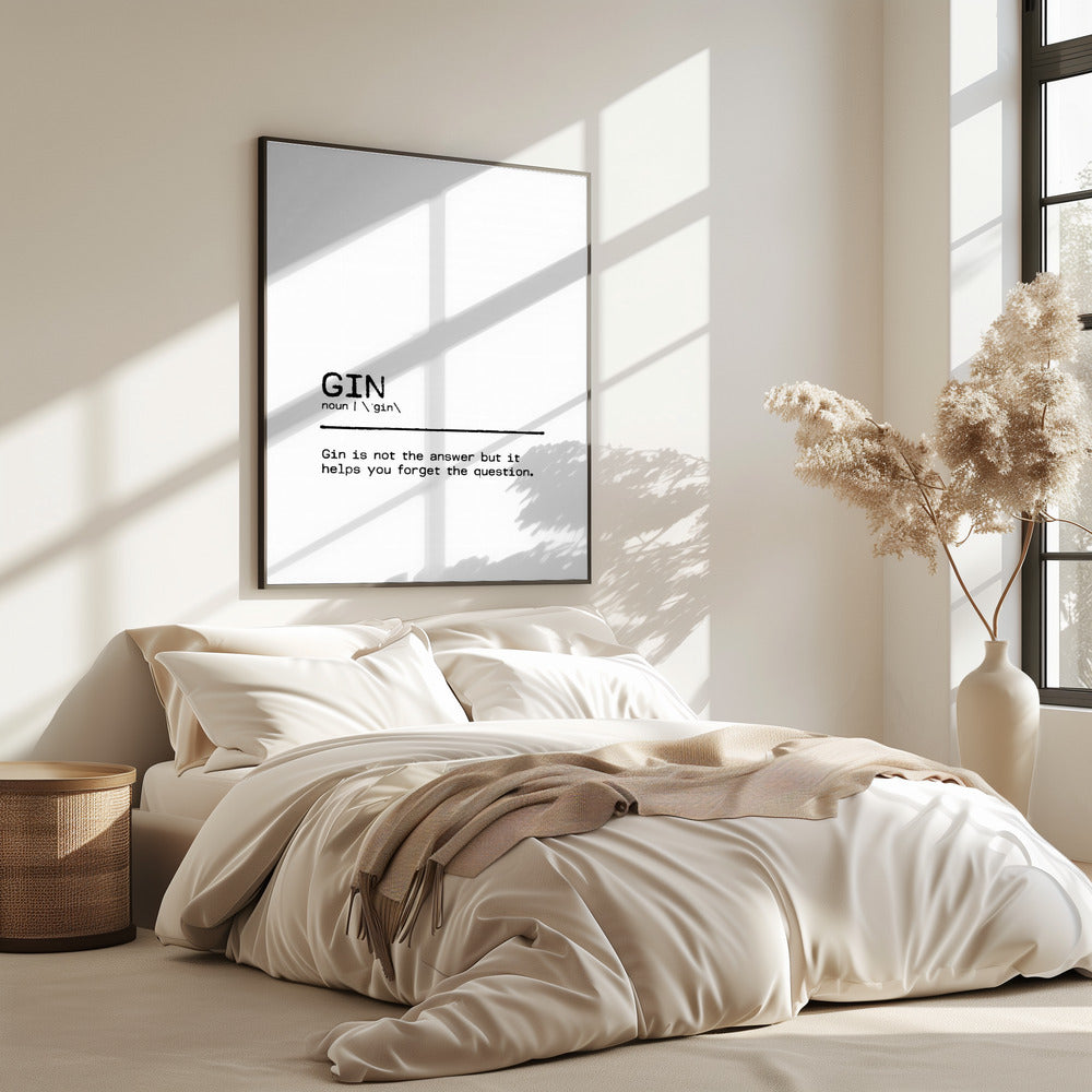 Zitat Gin Frage | Poster