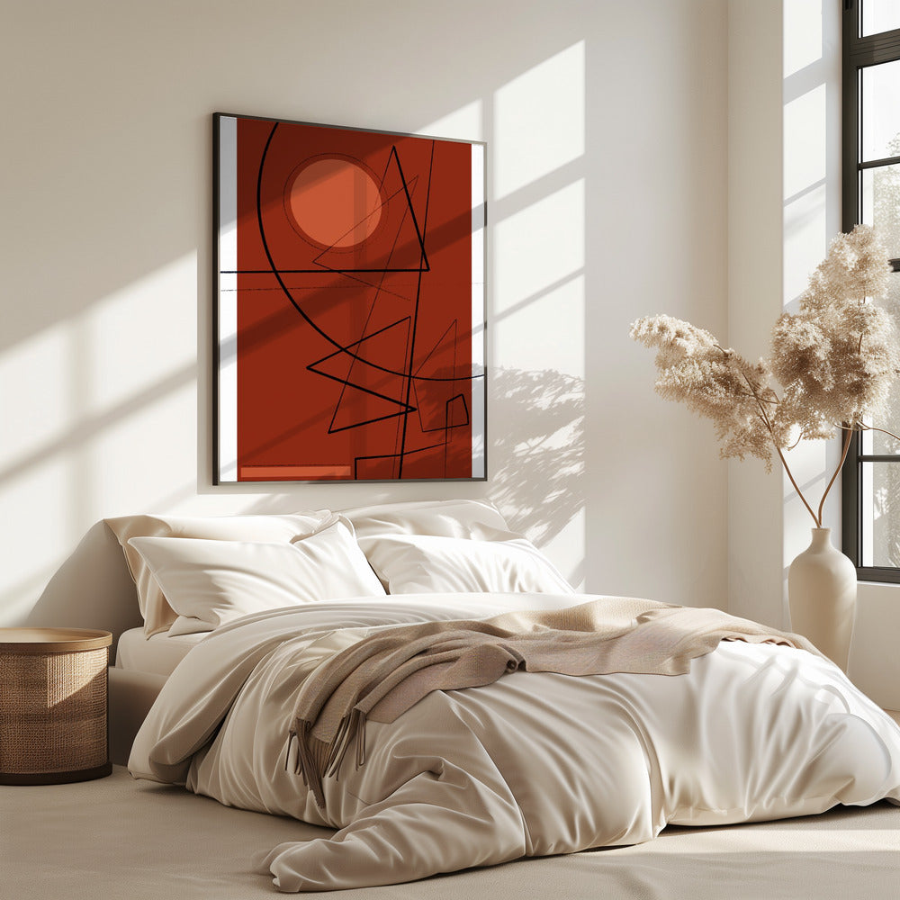 Purpurrote Geometrie | Poster