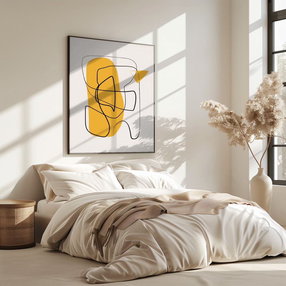 Line Abstract In Yellow | Poster