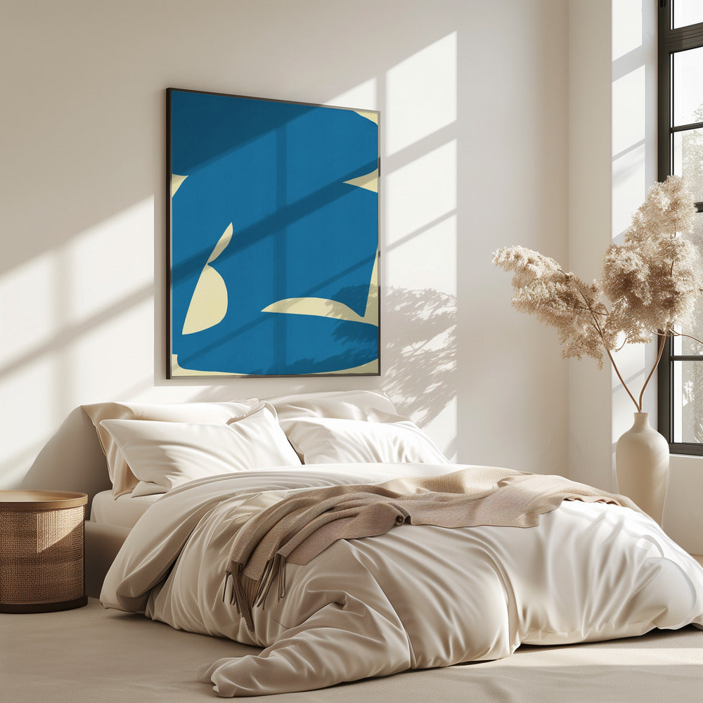 Abstrakte blaue Form | Poster