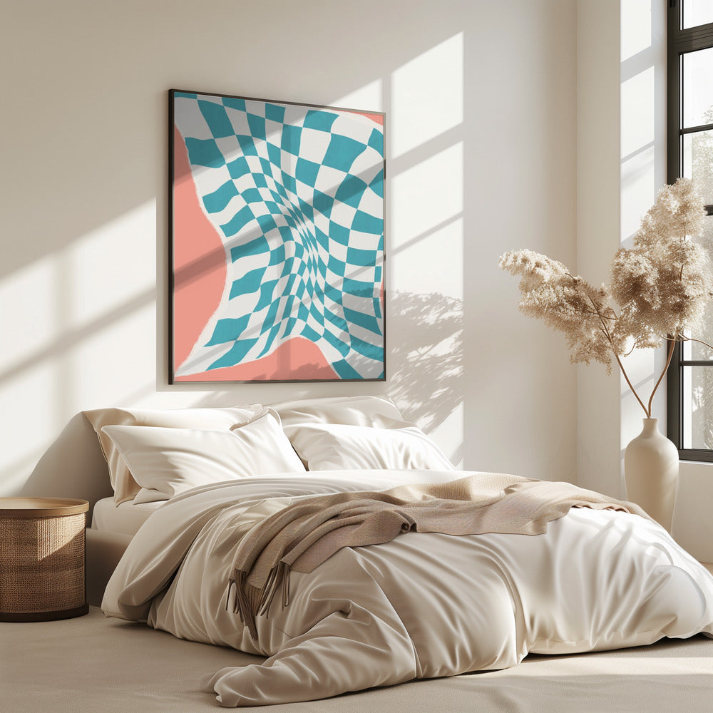 Line Drying Fabric In the Wind | Poster