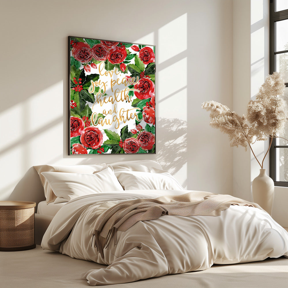 Beste Wünsche Feiertag rote Rosen | Poster